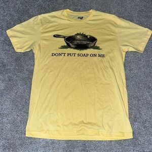 Ultimate Funny No Soap on me camping summer trailer Cast Iron Skillet T-shirt L
